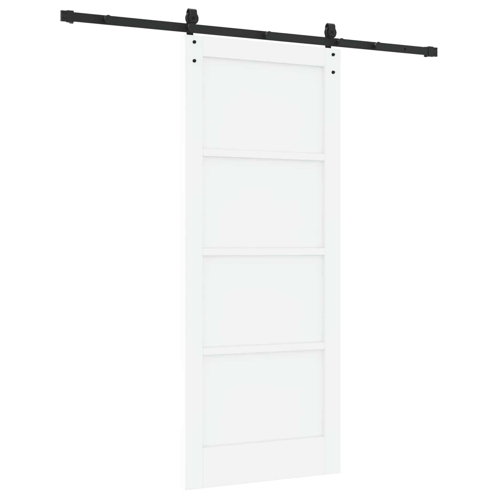 Skydedør ORKDAL Hvid og sort 83 x 202 cm Massivt fyrretræ