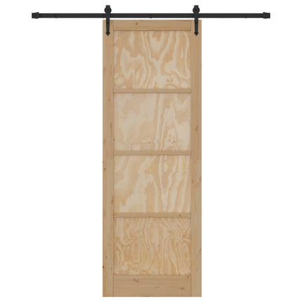 Skydedør ORKDAL Naturfarvet og sort 83 x 232 cm