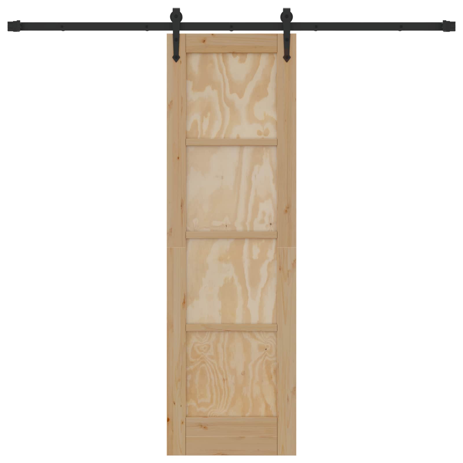 Skydedør ORKDAL Naturfarvet 61 x 198,5 cm Massivt fyrretræ