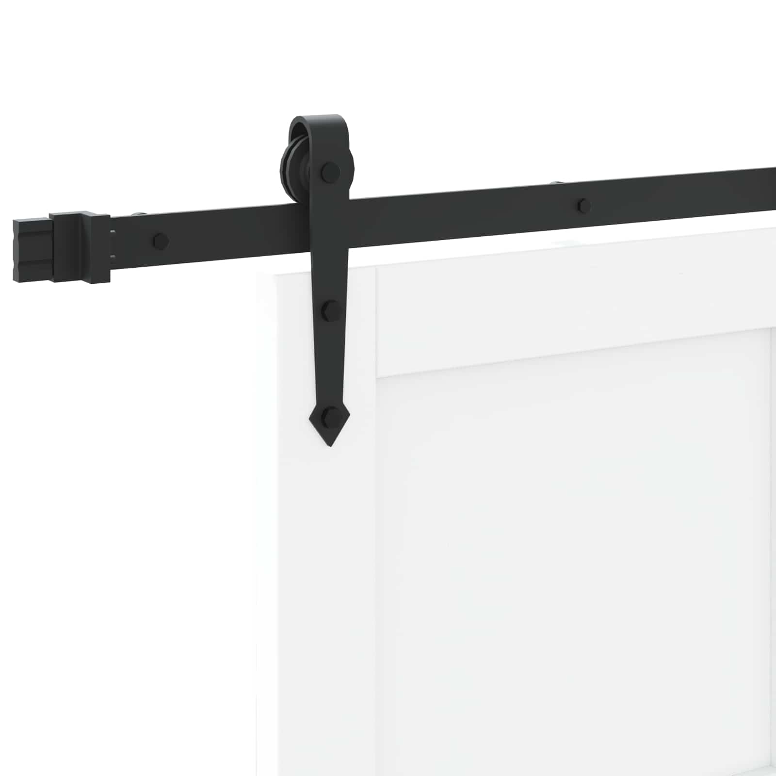Skydedør ORKDAL Hvid 83 x 232 cm Massivt fyrretræ