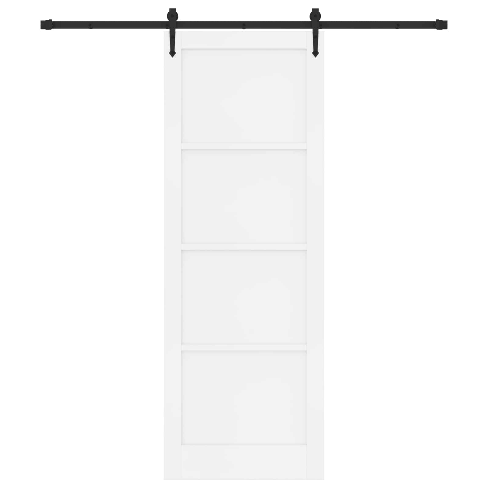 Skydedør ORKDAL Hvid 83 x 232 cm Massivt fyrretræ