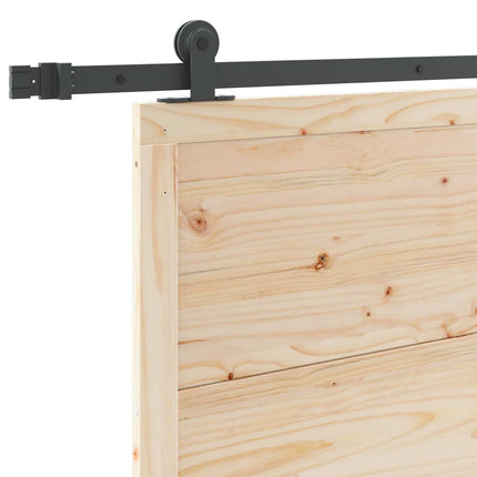 Skydedør Naturfarvet 100 x 208 cm Massivt fyrretræ