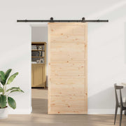 Skydedør Naturfarvet 80 x 208 cm Massivt fyrretræ
