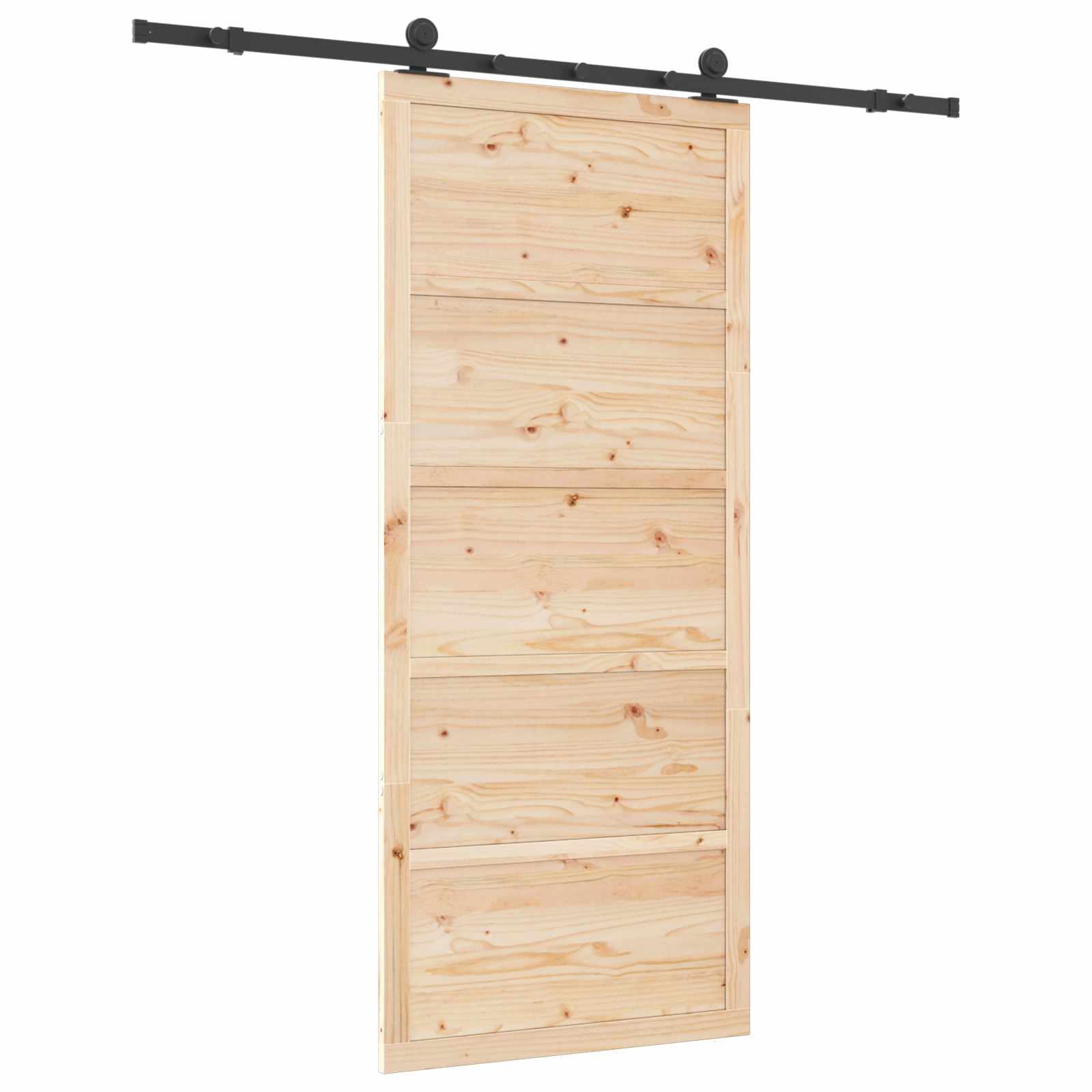 Skydedør Naturfarvet 80 x 208 cm Massivt fyrretræ