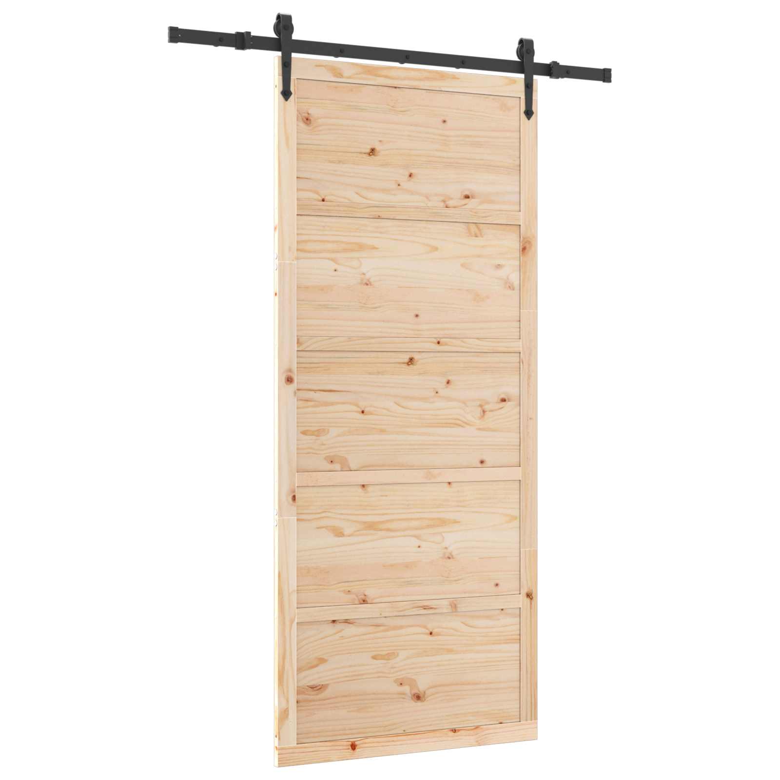 Skydedør Naturfarvet 80 x 208 cm Massivt fyrretræ