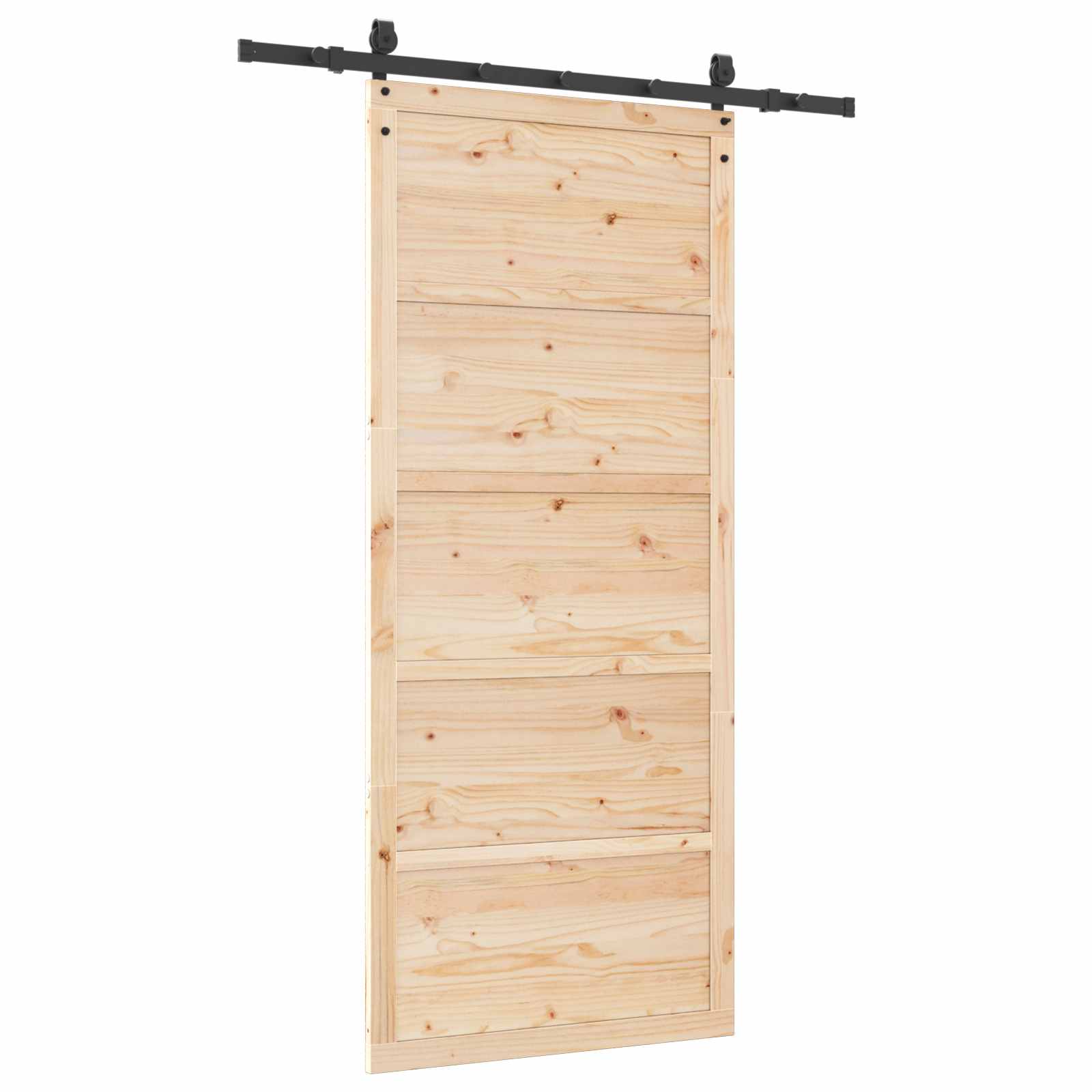 Skydedør Naturfarvet 80 x 208 cm Massivt fyrretræ