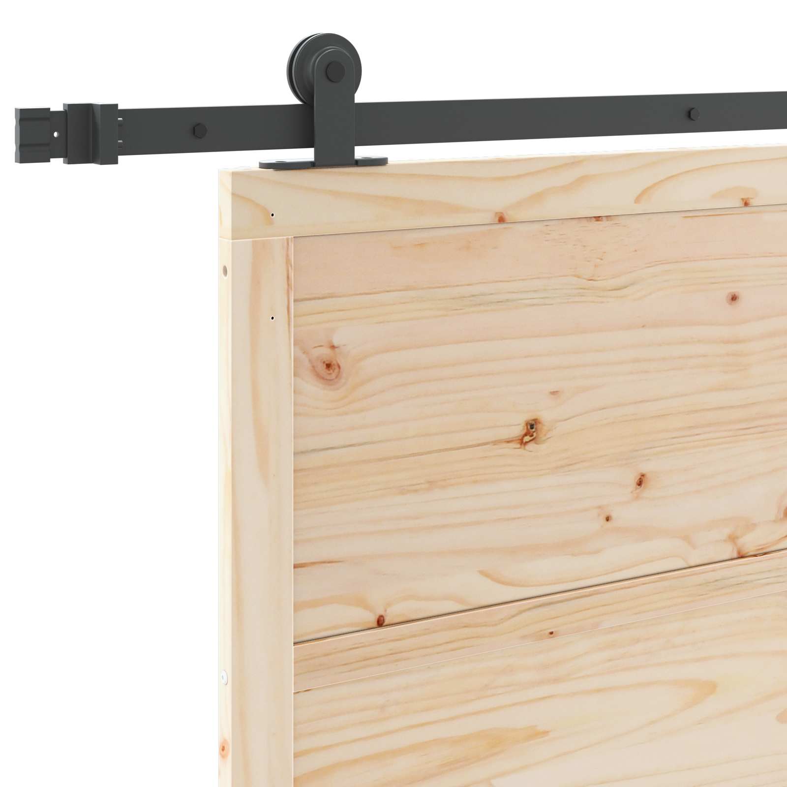 Skydedør Naturfarvet 100 x 208 cm Massivt fyrretræ