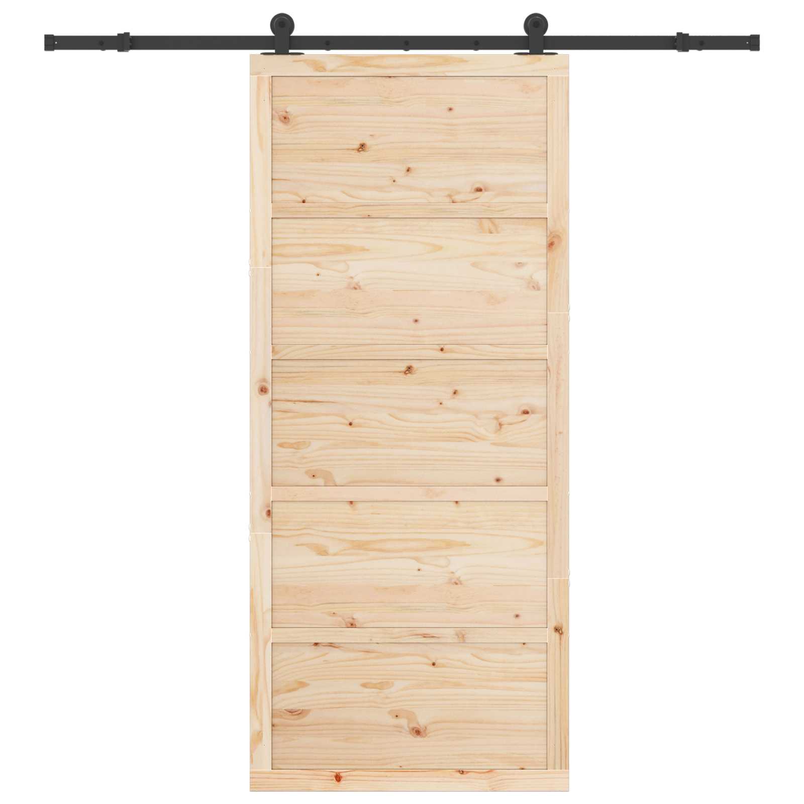 Skydedør Naturfarvet 100 x 208 cm Massivt fyrretræ