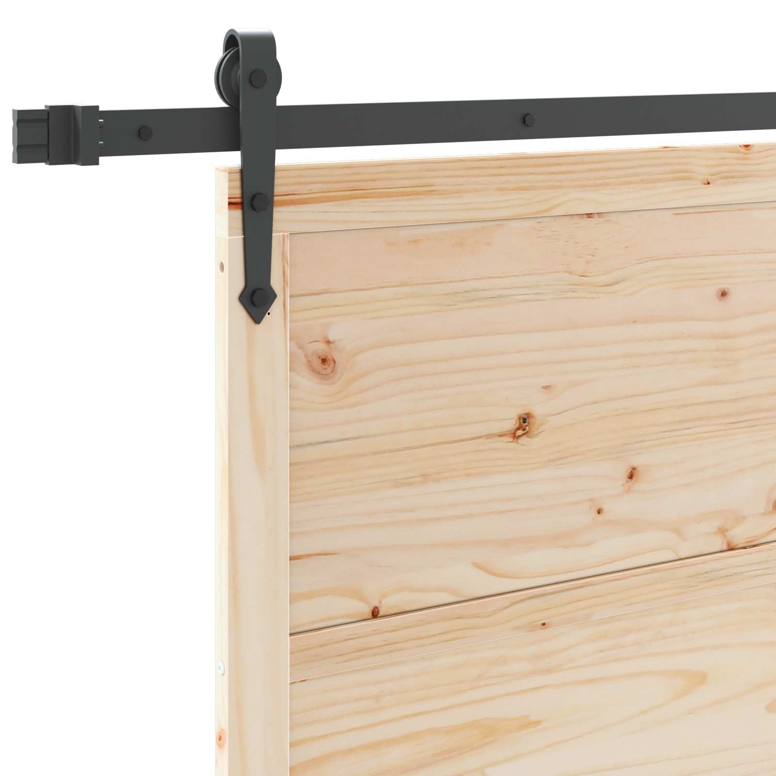 Skydedør Naturfarvet 100 x 208 cm Massivt fyrretræ