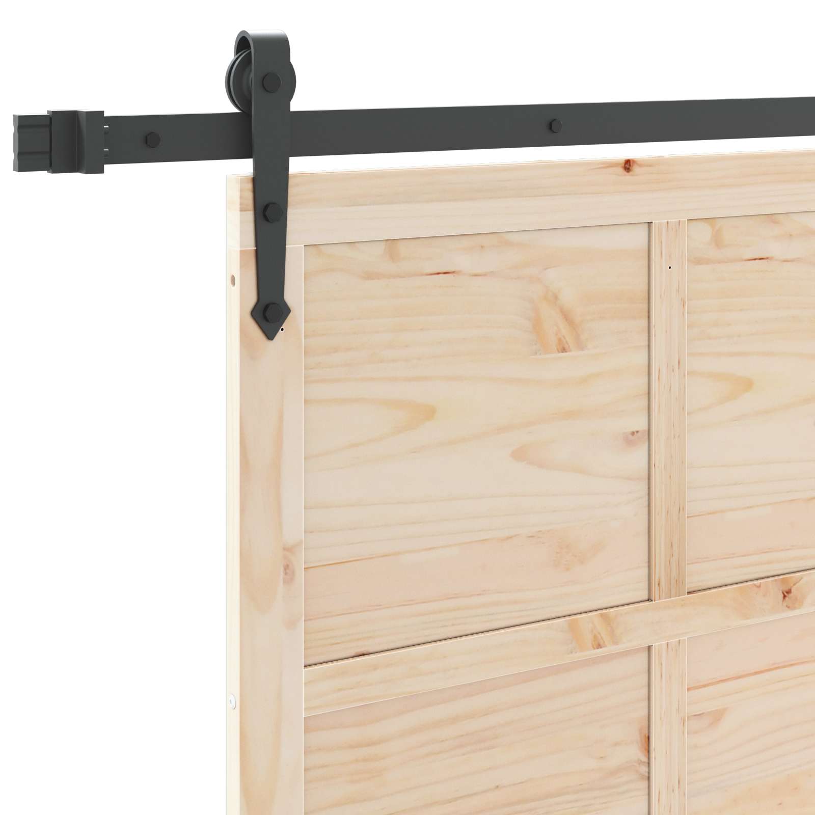 Skydedør Naturfarvet 80 x 208 cm Massivt fyrretræ