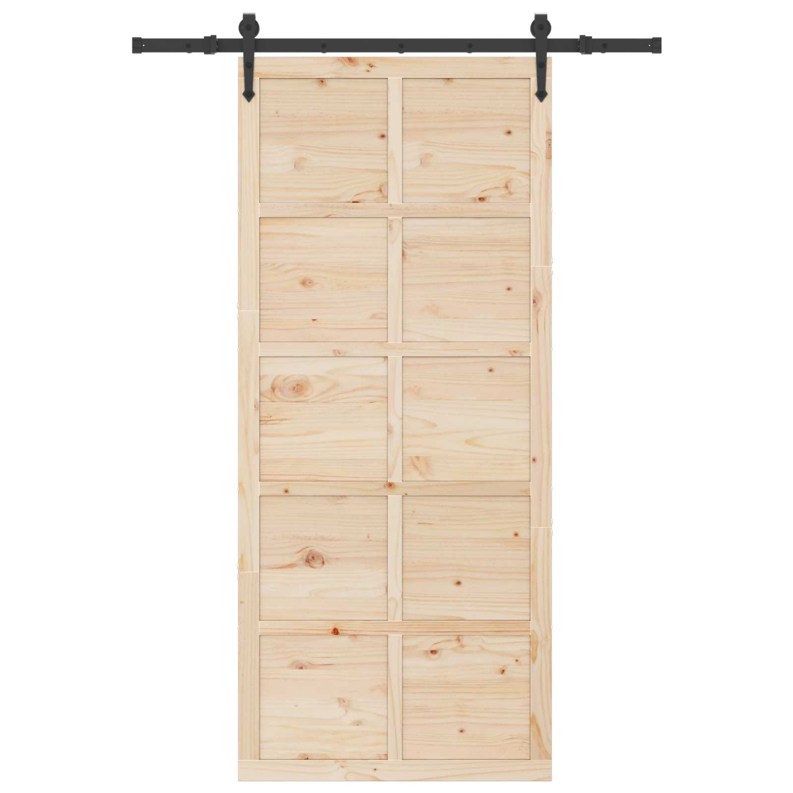 Skydedør Naturfarvet 80 x 208 cm Massivt fyrretræ