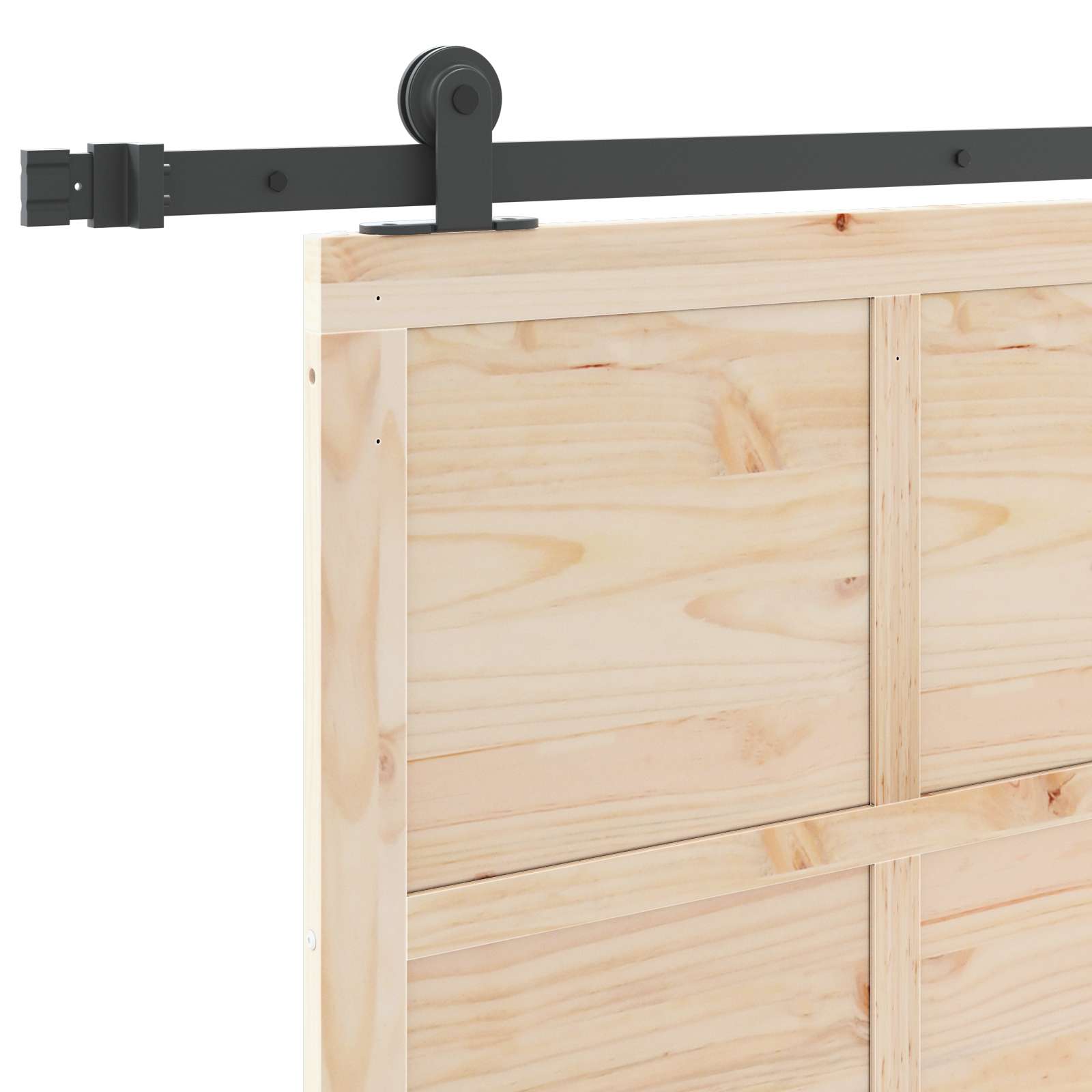 Skydedør Naturfarvet 100 x 208 cm Massivt fyrretræ