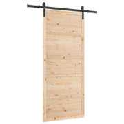 Skydedør Naturfarvet 80 x 208 cm Massivt fyrretræ