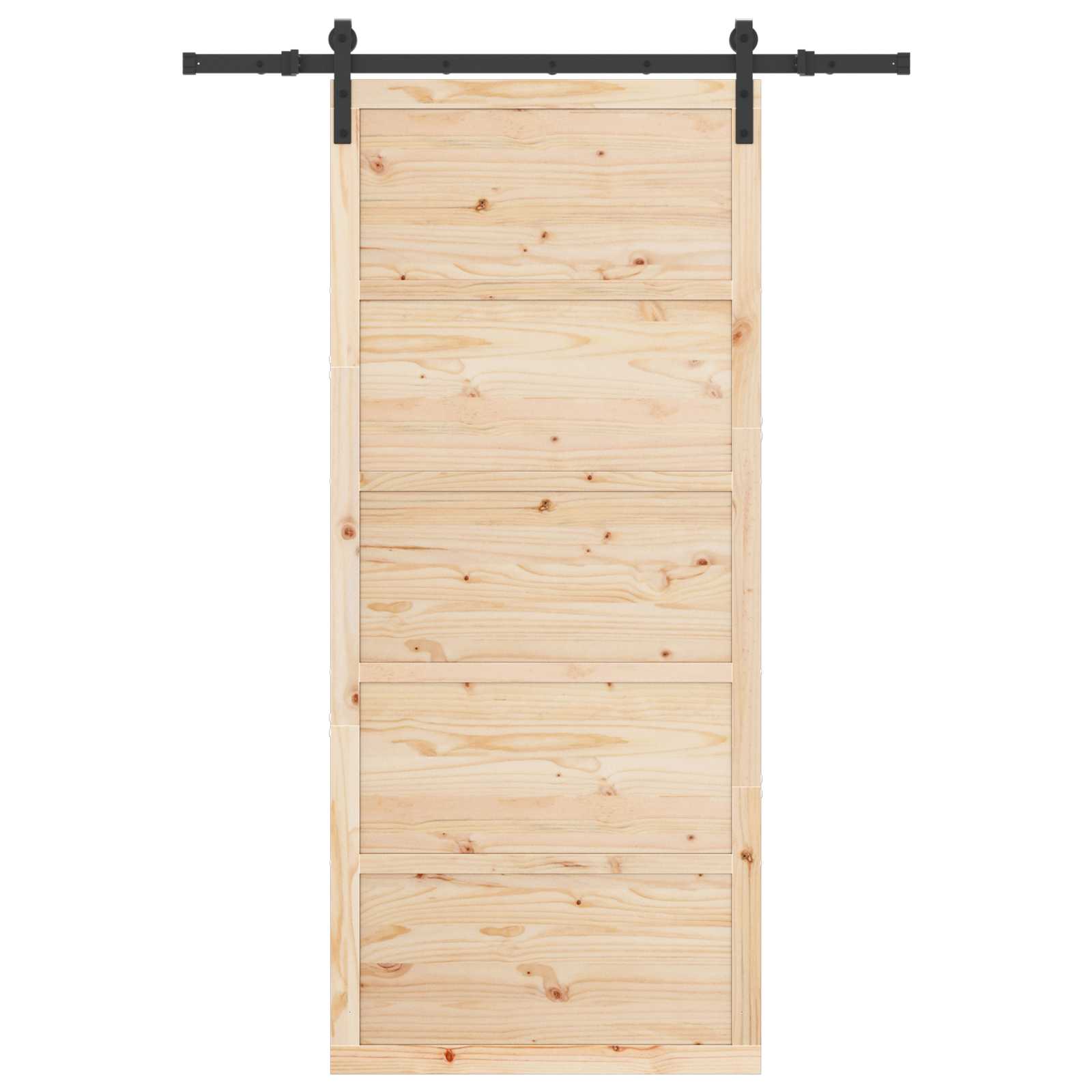 Skydedør Naturfarvet 80 x 208 cm Massivt fyrretræ