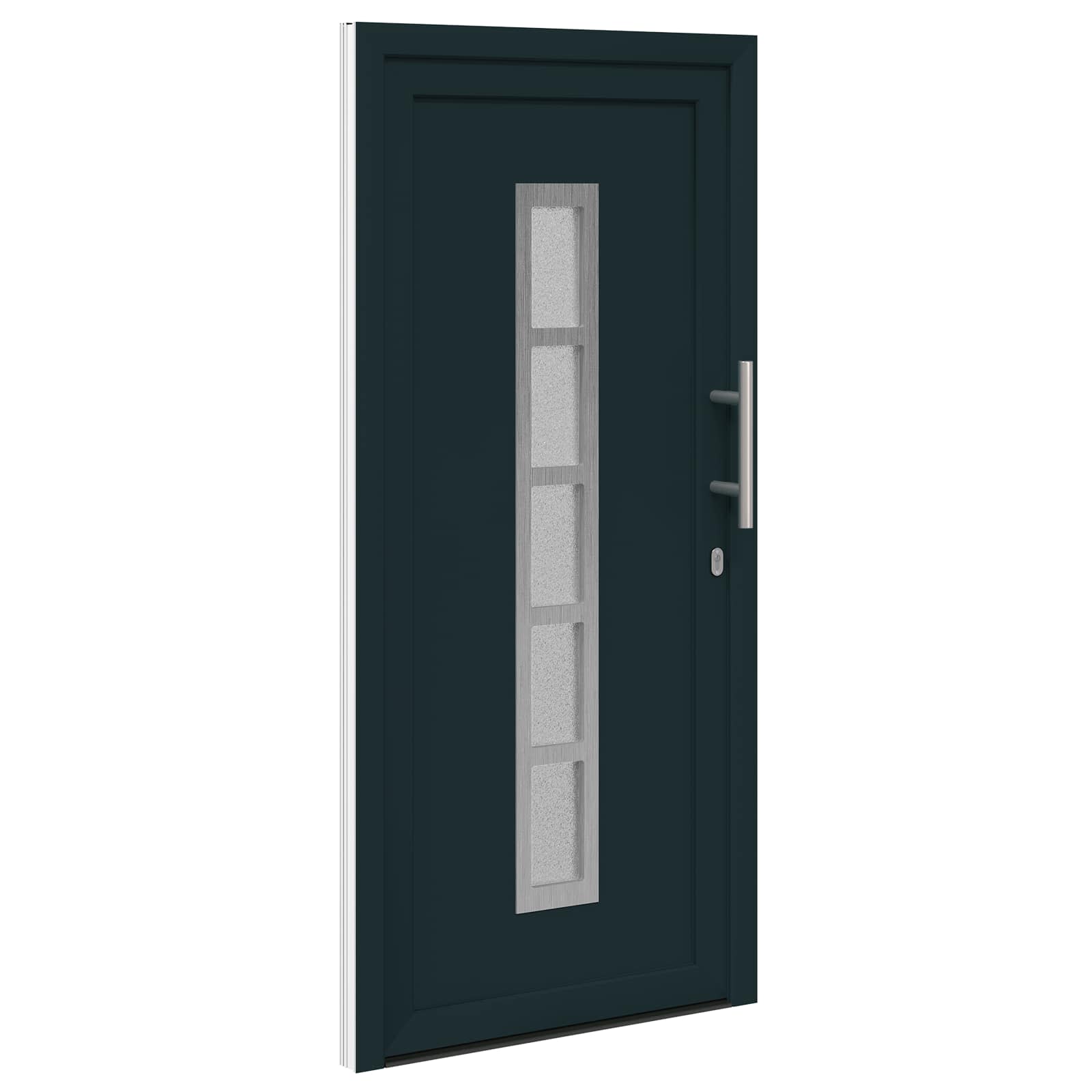 Hoveddør Antracit 88 x 200 cm PVC