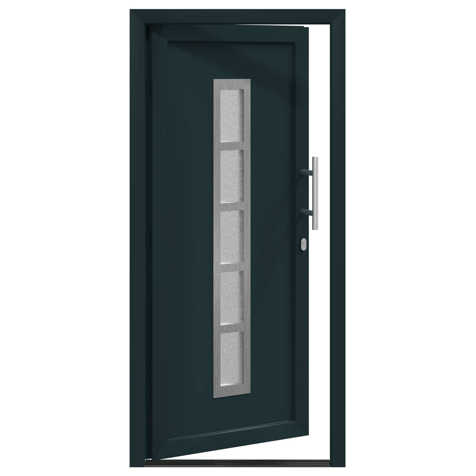 Hoveddør Antracit 88 x 200 cm PVC