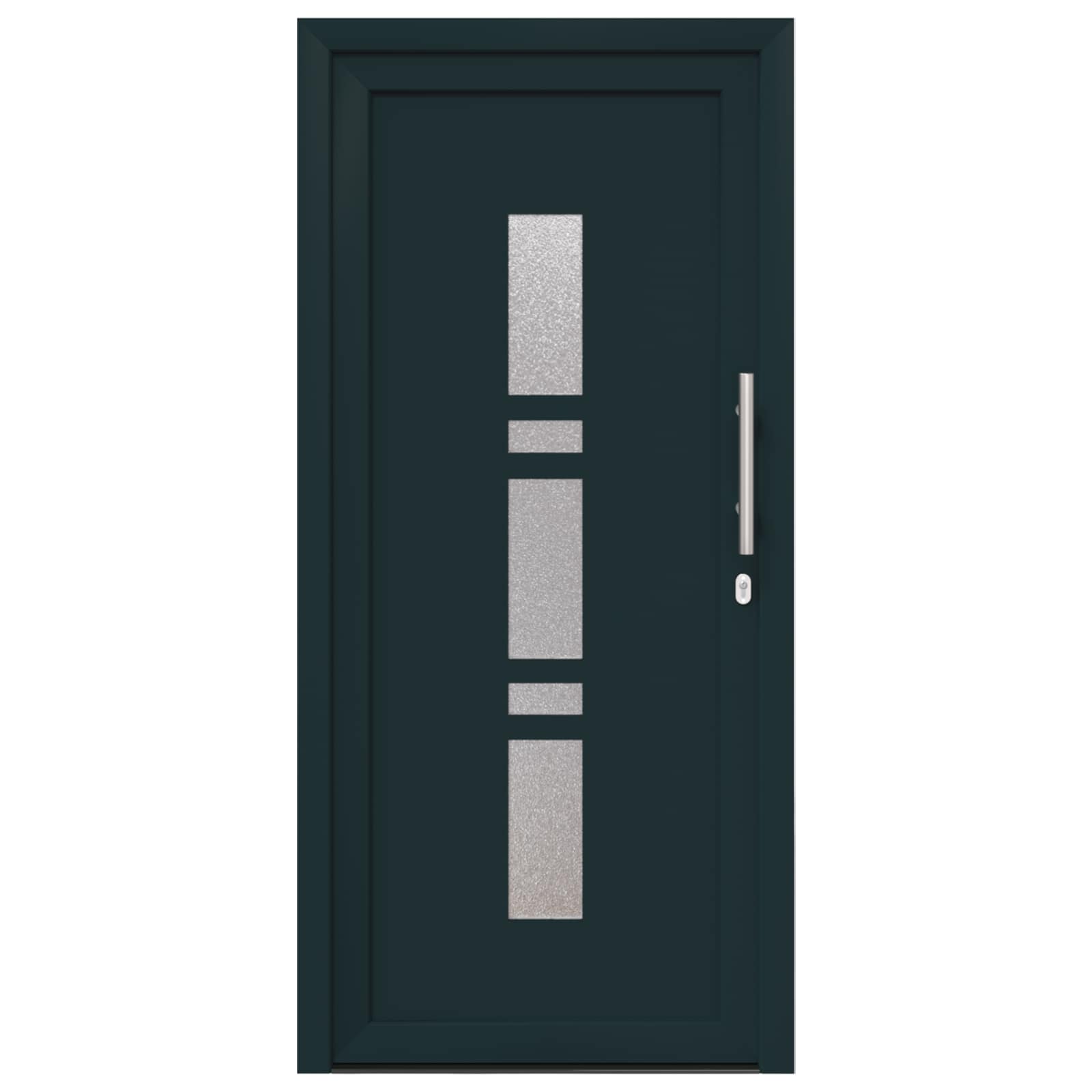 Hoveddør Antracit 98 x 208 cm PVC