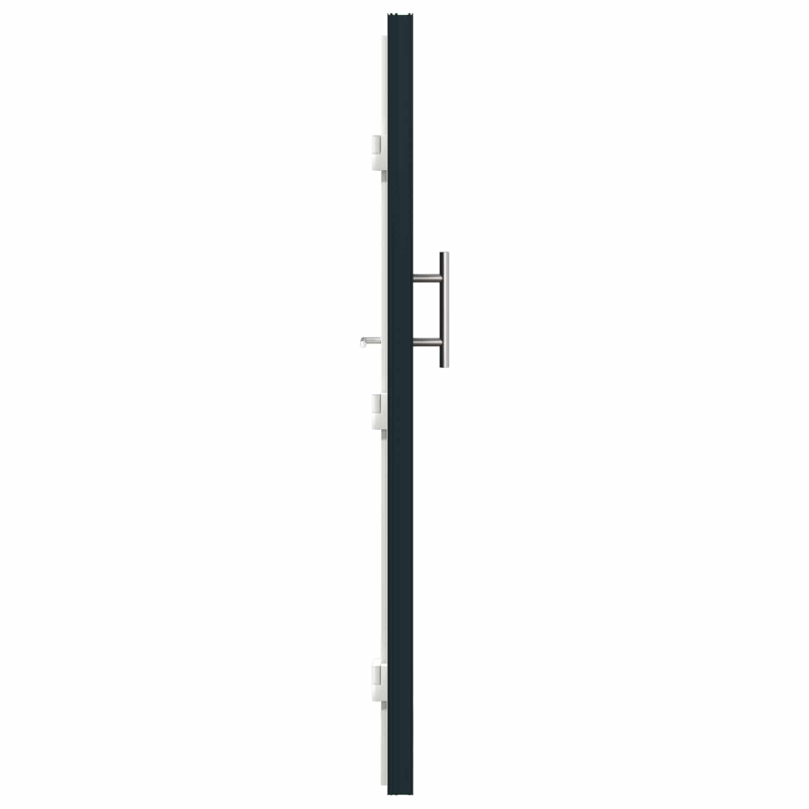Hoveddør Antracit 98 x 208 cm PVC