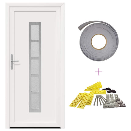 Hoveddør Hvid 98 x 208 cm PVC