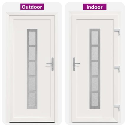 Hoveddør Hvid 88 x 200 cm PVC