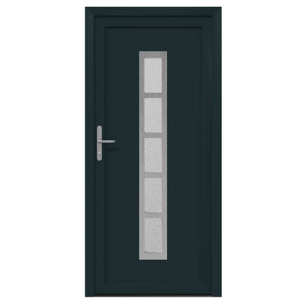 Hoveddør Antracit 98 x 200 cm PVC