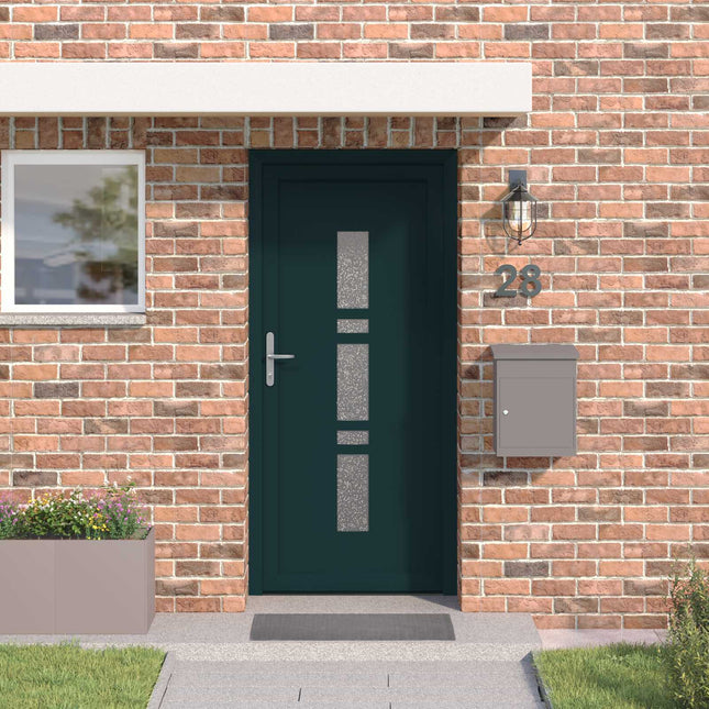 Hoveddør Antracit 98 x 208 cm PVC