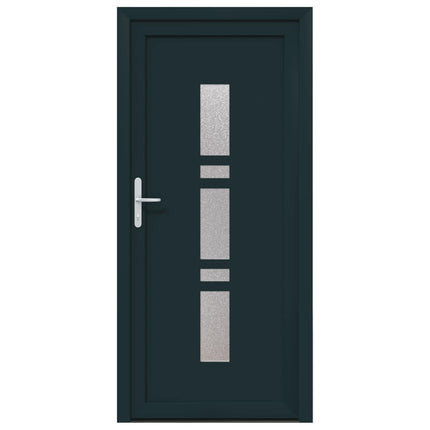 Hoveddør Antracit 108 x 208 cm PVC