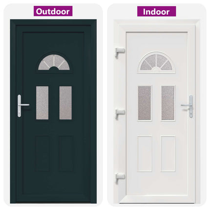 Hoveddør Antracit 98 x 208 cm PVC