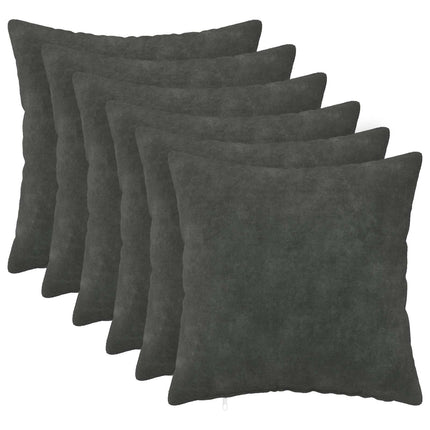Pude med pude HEERLEN 6 stk. Antracit Mikrofiber Fleece