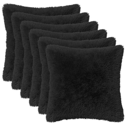 Pude med pude HEERLEN 6 stk. Sort PV Fleece