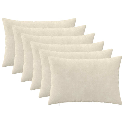 Pude med pude HEERLEN 6 stk. Cremefarvet Mikrofiber Fleece