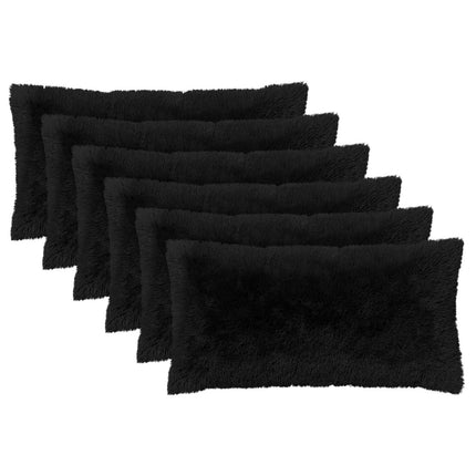 Pude med pude HEERLEN 6 stk. Sort PV Fleece