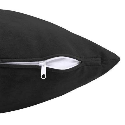 Pude med pude HEERLEN Sort 40 x 145 cm Fløjl
