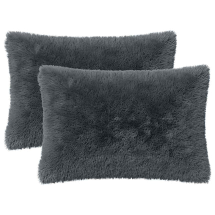 Pude med pude HEERLEN 2 stk. Antracit PV Fleece