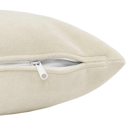 Pude med pude HEERLEN 2 stk. Cremefarvet Mikrofiber Fleece