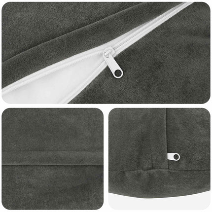 Pude med pude HEERLEN 6 stk. Antracit Mikrofiber Fleece