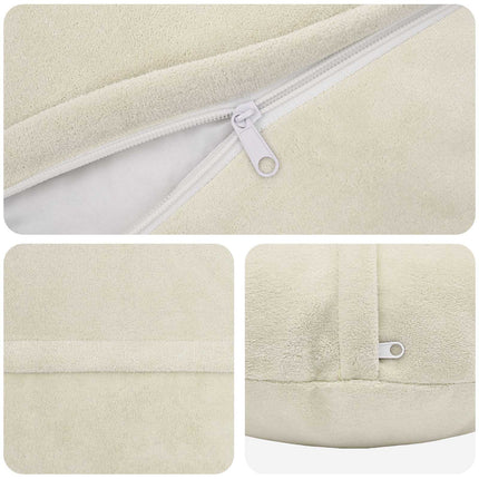 Pude med pude HEERLEN 6 stk. Cremefarvet Mikrofiber Fleece