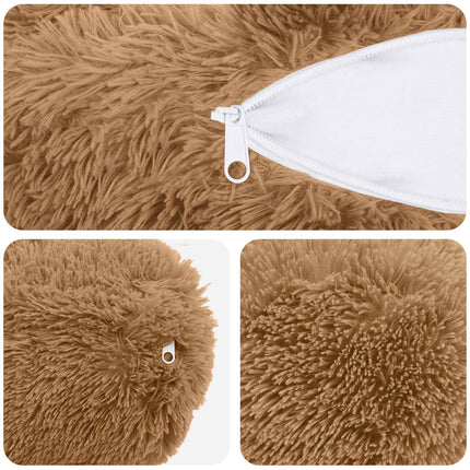 Pude med pude HEERLEN 2 stk. Gråbrun PV Fleece