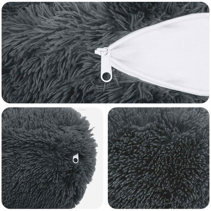 Pude med pude HEERLEN 2 stk. Antracit PV Fleece