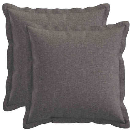 Pude med pude HOUTEN 2 stk. Lysegrå Faux Linned