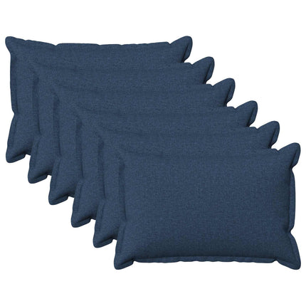 Pude med pude HOUTEN 6 stk. Blå Faux Linned