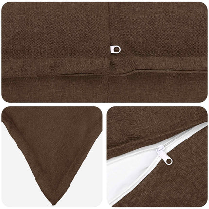 Pude med pude HOUTEN 6 stk. Brun Faux Linned