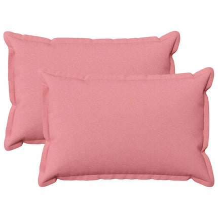 Pude med pude HOUTEN 2 stk. Lyserød Faux Linned