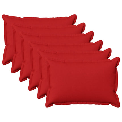 Pude med pude HOUTEN 6 stk. Rød Faux Linned