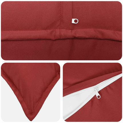 Pude med pude HOUTEN 2 stk. Vinrød Polyester