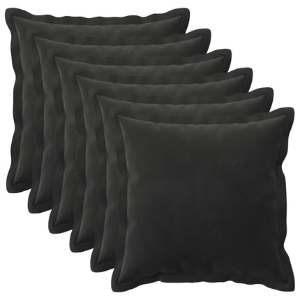 Pude med pude HOUTEN 6 stk. Sort Fløjl