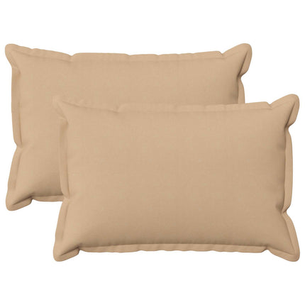 Pude med pude HOUTEN 2 stk. Cremefarvet Faux Linned