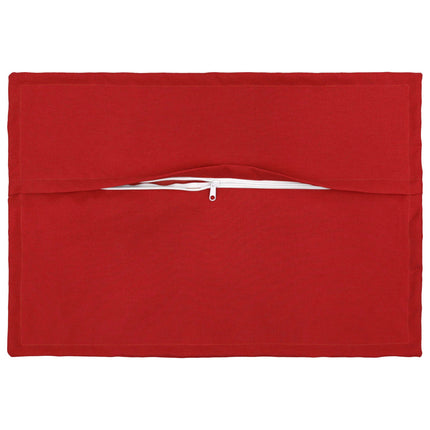 Pude med pude HOUTEN 2 stk. Rød Faux Linned