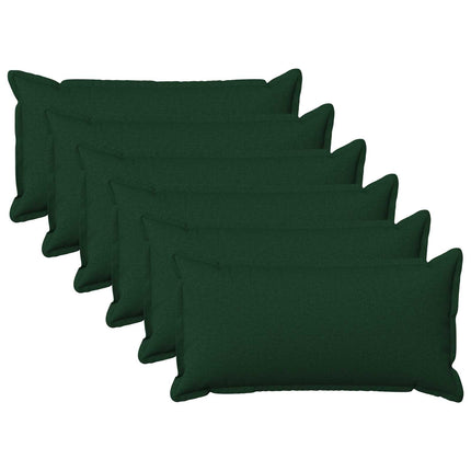 Pude med pude HOUTEN 6 stk. Mørkegrøn Faux Linned