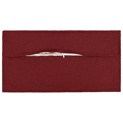 Pude med pude HOUTEN 2 stk. Vinrød Faux Linned